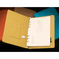 Carnet de notes A5 en cuir PU, banque d'énergie, carnet de notes sans fil, planificateur avec USB