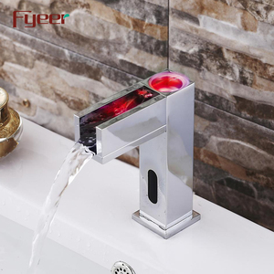 Fyeer 최신 디자인 다채로운 자동 폭포 센서 분지 수도꼭지 Led 빛 - Product Image 3