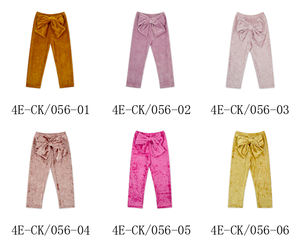 Bambini Solid Hot Pink Velvet Materiale <span class=keywords><strong>Pantaloni</strong></span> Ragazzini <span class=keywords><strong>Pantaloni</strong></span> Felpati con Grande Fiocco Sul Retro Del Bambino A Buon Mercato Dei <span class=keywords><strong>Pantaloni</strong></span> Della Ragazza All'ingrosso prezzo - Product Image 6