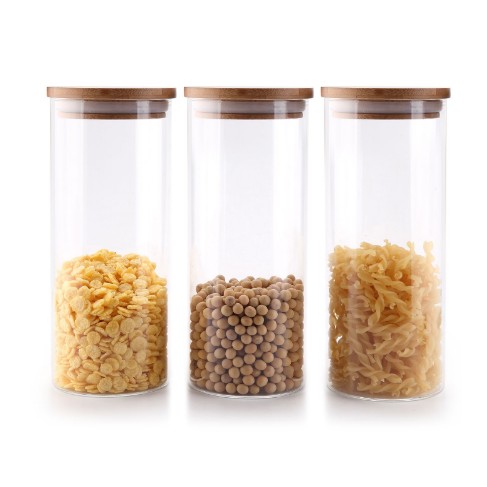 lightweight borosilicate glass jar  heat resistant glass jar with cork lid
