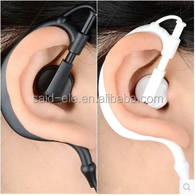 Headset Earhook Olahraga Satu Sisi dengan Mikrofon Bebas Genggam Bawaan untuk Pengemudi Pemandu Wisata Penjaga Keselamatan