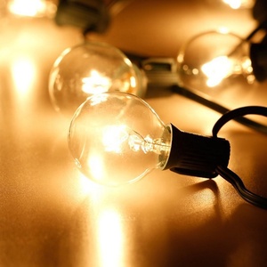 Bombillas de cristal Vintage G40 IP44 E12 E17, tira de luces LED impermeables para fiesta de jardín comercial, 50 pies - Product Image 4
