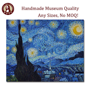 Nuit étoilée Célèbre Artiste Toile Art <span class=keywords><strong>Van</strong></span> <span class=keywords><strong>Gogh</strong></span> Reproduction Antique Mur de Peinture À L'huile - Product Image 2