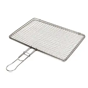 Nướng Thịt Nướng Giỏ Thư Mục Nướng BBQ Net Thép Không Gỉ Nướng BBQ Nướng Than