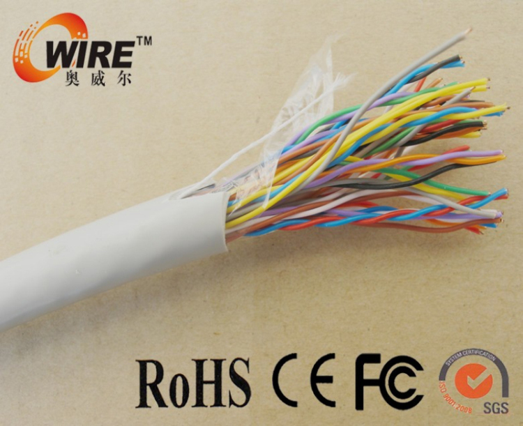 Surtidor de la Fábrica de Cable telefónico Cat3 Multipar 2 20 25 50 100 300 Par de Interior Cable de Comunicación