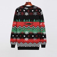 Pull de Noël unisexe en tricot à rayures multicolores personnalisé Hip Hop Pull de Noël drôle