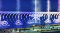 Fontaine musicale dansante à projection extérieure avec lampe DMX512 3D Swing