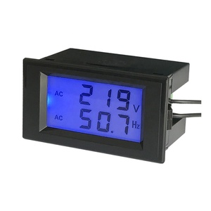 디지털 AC 전압계 Hertz/HZ 미터 패널 AC 80-300V 110V 220V 주파수 카운터 45.0Hz-65.0Hz 듀얼 LCD 디스플레이 2 in 1 모니터 - Product Image 1