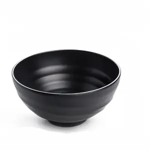 Japanisches A5 Melamine Custom ized Black Plastic Nudel Set für Großhandel Keramik Ramen Bowl