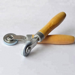 Hand Tools Cold Tire Patch Repair Tool Ball Bearing Wooden <strong>Handle</strong> <strong>Stitcher</strong> and Roller - Product Image 1
