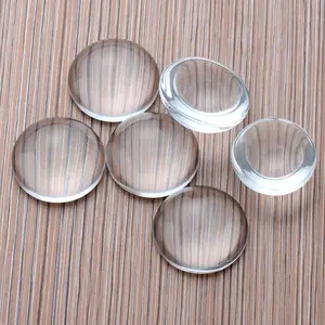 2019 ESSPOC commercio all'ingrosso di vendita Calda multiuso trasparente piatto di vetro cabochon di piazza rotonda cabochon in vetro di forma gioielli