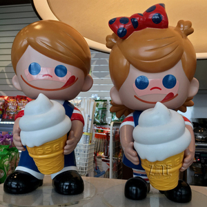 Statue de cône de crème glacée en fibre de verre, décoration de magasin personnalisé, taille de vie - Product Image 4