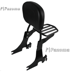 Coussin de dossier de passager arrière noir, sissy bar, coussin, porte-bagages pour <span class=keywords><strong>Harley</strong></span> <span class=keywords><strong>Sportster</strong></span> 2004-2016 - Product Image 4
