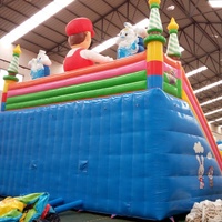 Toboggan gonflable de château plein d'entrain d'enfants de PVC commercial bon marché fait sur commande de haute qualité