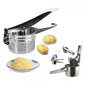 Máquina para hacer patatas fritas de acero inoxidable, utensilio para cortar patatas, como se ve en la TV