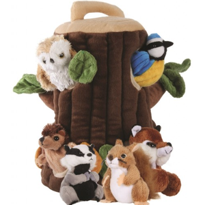 Marioneta de Oso en Tronco de Árbol, Marioneta de Peluche de Oso, Marioneta de Oso - Product Image 1