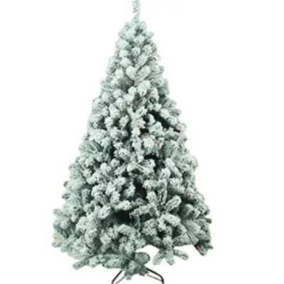 Marco de Metal personalizado de alta calidad, árbol de Navidad con luces Led, gigante, flocado