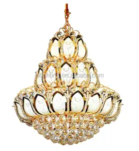 Zhongshan Lighting lotus crystal house chandelier crystal lighting small chandeliers golden lotus chandelier lighting decoration