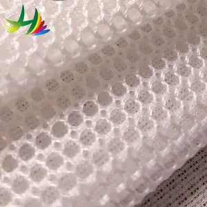 HH-019 % 100% polyester dekoratif tül örgü kumaş çanta ayakkabı için spor ayakkabılar erkekler koşu