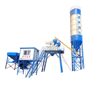 Automatic Loading Cells Weighing System 25m3/h Wet Mix Concrete Batching Plant with hopper lift