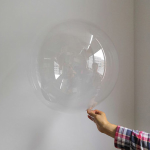 Decorazioni per festa di nozze <span class=keywords><strong>18</strong></span> pollici Tpu tondi palloncini a bolle di cristallo a strisce bianche Bobo palloncini - Product Image 4