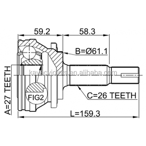 <span class=keywords><strong>CV</strong></span> JOINT TO-ZZE132A48ด้านนอก <span class=keywords><strong>CV</strong></span> JOINT 29X55X26 - Product Image 4