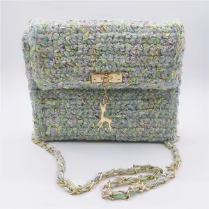 Fashion Woven Crochet Knit ladies womens Crossbody Shoulder Tote Bags Purse Handbag Messenger Bag