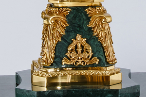 أنيق طويل القامة الرخام الطابق ضوء والنحاس مصابيح أرضية مع 10 أباجورة الفاخرة غرفة المعيشة الدائمة مصباح - Product Image 6