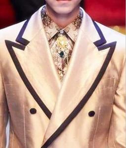 Custom Made ชุดแต่งงานสำหรับผู้ชาย Slim Fit เจ้าบ่าว Tuxedos Peaked Lapel ชุด - Product Image 3