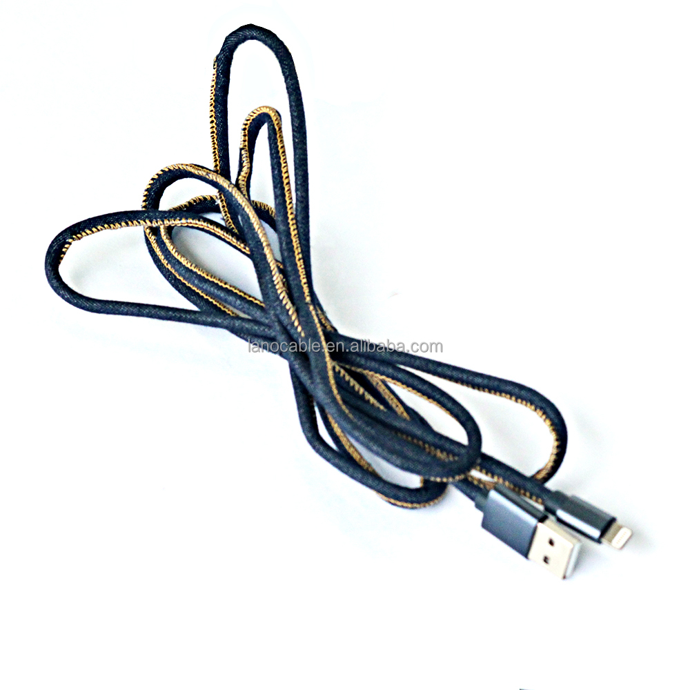 Высокая скорость USB2.0 жан куртка мобильный телефон USB кабель для передачи данных