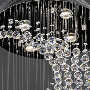 <span class=keywords><strong>Suspension</strong></span> en forme de demi-lune avec boule de cristal, luminaire de plafond, modèle de décoration d'intérieur, moderne et contemporain, 80 CE Rohs 120 - Product Image 3