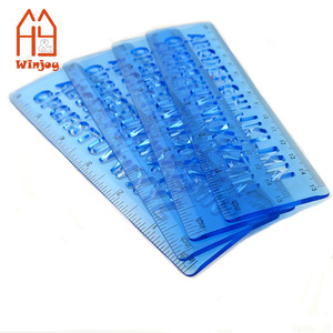 Règle de trace d'<span class=keywords><strong>alphabet</strong></span> de couleurs assorties en plastique transparent de 15cm ou 6 pouces. - Product Image 5