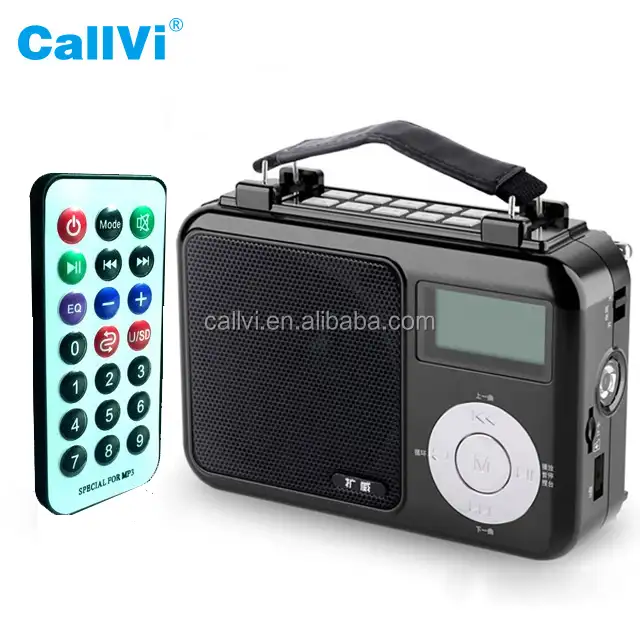 Fm Microphone CallVi V-15 FM Radio Mini Mp3 Speaker System Music Player With Headset Microphone