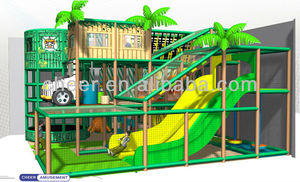 Cheer Amusement Indoor <span class=keywords><strong>Jungle</strong></span> Venture Dream Park para niños Tobogán inflable de PVC y madera Patio interior Metal PE Características - Product Image 4