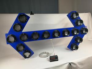 Barre lumineuse de signalisation <span class=keywords><strong>LED</strong></span> de type flèche ambre pour camion, montage en surface - Product Image 3