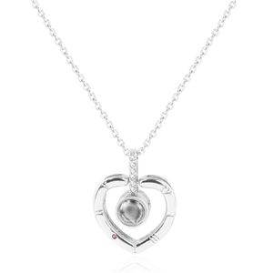 Collar <span class=keywords><strong>de</strong></span> Regalo <span class=keywords><strong>de</strong></span> Cumpleaños para Novia, Collar con la Frase Te Amo en 100 Idiomas, Popular en TikTok - Product Image 1