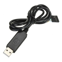 Cable convertidor de programación USB a TTL Serial UART FTDI FT232R de 5V 3.3V, 6 pines, 6 pies