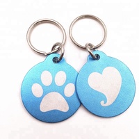 China Hersteller runde eloxierte Aluminium Hund Namensschild