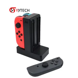 SYYTECH Base per stazione di ricarica per caricabatterie Dock 4 in 1 per accessori da gioco per Console NS Nintendo Switch