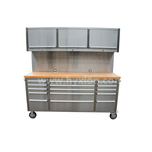 Mobile roller tool chest stainless steel rolling workshop work bench