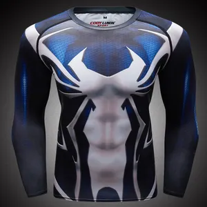 wholesale long sleeve gym t shirt  marvel comics anime tee shirts custom print t shirts for men