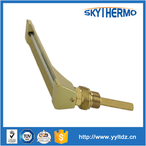 Azul o rojo línea v forma marina <span class=keywords><strong>de</strong></span> oro galcanized barco latón termómetro - Product Image 4