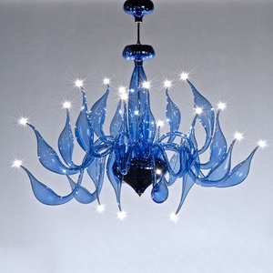 Luxuriöser Schwanen-Kronleuchter Europäische Beleuchtung Blauer Designer-Kronleuchter Moderner Hotel-Kronleuchter Hochzeits-Deckenleuchten CZ9091/24BU - Product Image 1