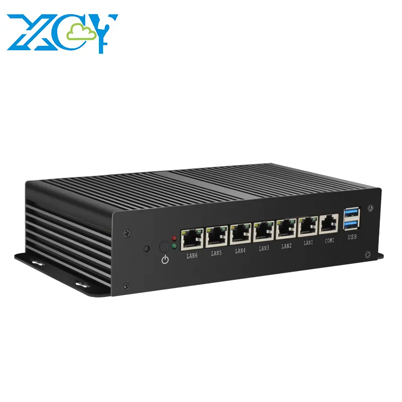 XCY Lüfter loser Mini-PC 1037U pfSense Security Gateway Appliance 6x Gigabit Ethernet RJ45 Soft Router OS Firewall