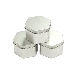 Lovely mooncake hexagonal box metal tin wholesale