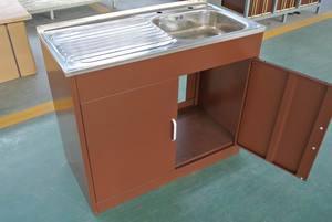 Bao Bì Phẳng Tủ Bồn Rửa Bằng Thép Không Gỉ Trong Nhà Bếp Hoặc Nhà Vệ Sinh - Product Image 5