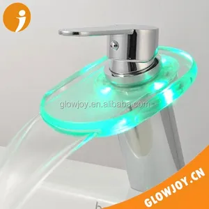 (LF002) Bathroom Color Changing Unique Design LED Waterfall Faucet