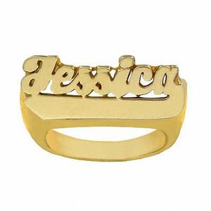 Shangjie Block Letter Personalized 14k Gold <strong>Name</strong> <strong>Ring</strong> Custom <strong>Rings</strong> - Product Image 6