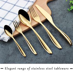 Lớp Flatware thanh lịch đám cưới sang trọng dao kéo chất lượng cao ăn tối dao muỗng ngã ba nhà hàng hiện đại vàng đám cưới thiết lập dao kéo - Product Image 3