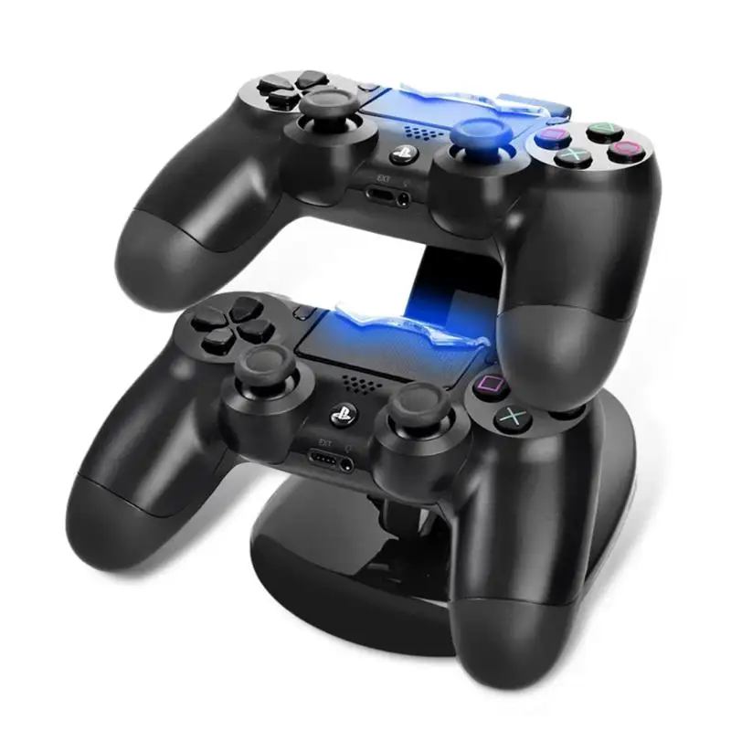 नि: शुल्क जहाज दोहरी यूएसबी Gamepad नियंत्रक चार्जर डॉक खेल बिजली की आपूर्ति चार्ज स्टैंड सोनी प्लेस्टेशन 4 के लिए आधार PS4 नई